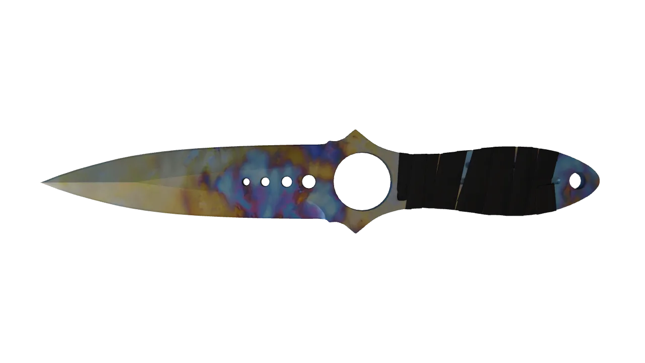 Skeleton Knife | Case Hardened seed #124, front