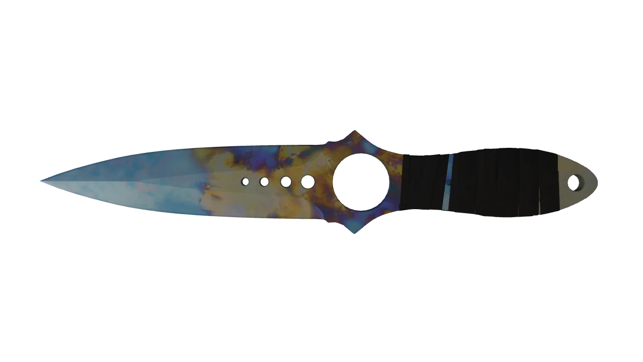 Skeleton Knife | Case Hardened seed #151, back