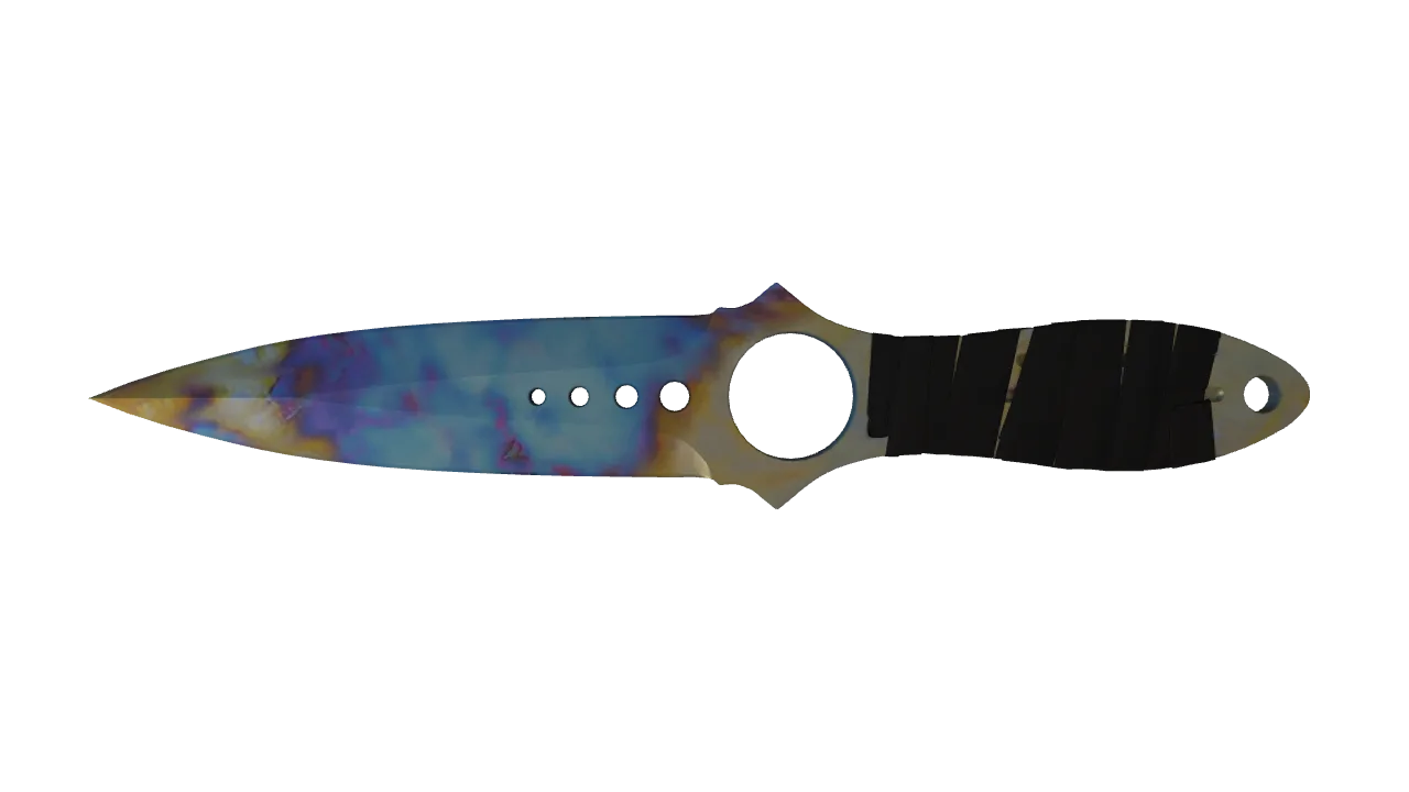 Skeleton Knife | Case Hardened seed #157, front
