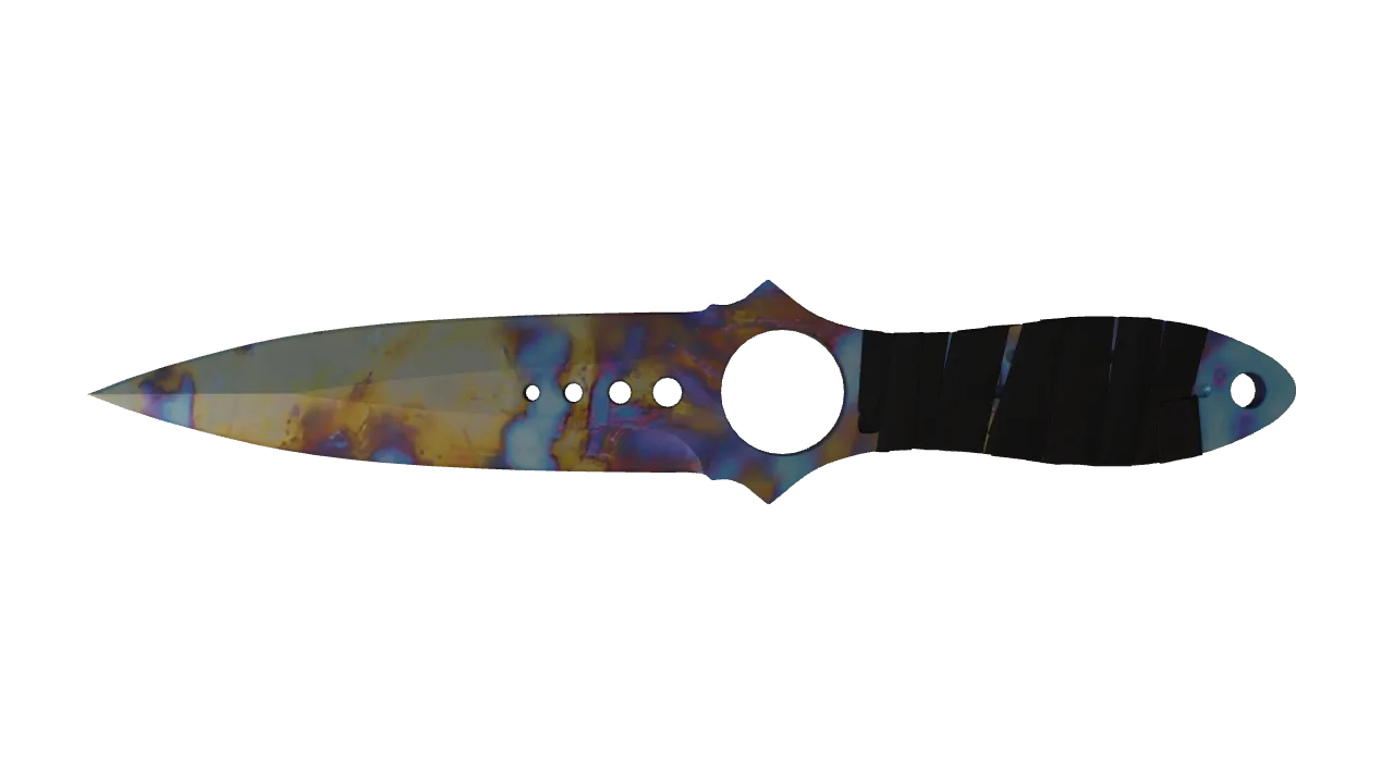 Skeleton Knife | Case Hardened seed #162, front