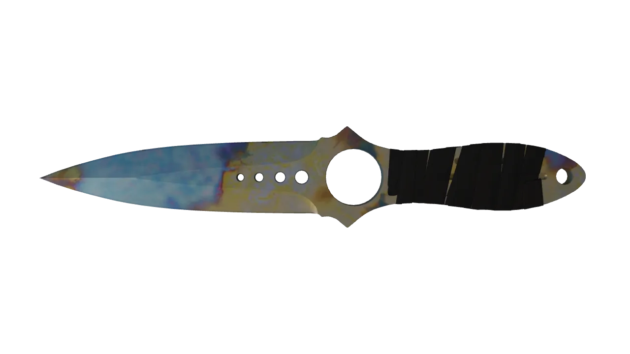 Skeleton Knife | Case Hardened seed #187, front
