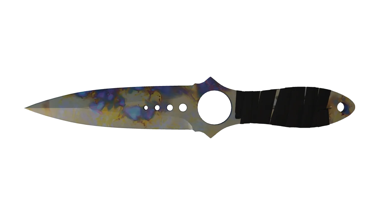 Skeleton Knife | Case Hardened seed #202, front