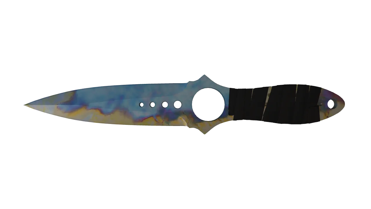 Skeleton Knife | Case Hardened seed #345, front