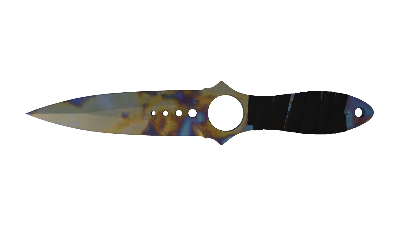 Skeleton Knife | Case Hardened seed #349, front