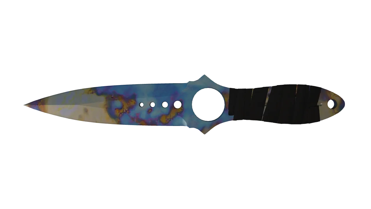 Skeleton Knife | Case Hardened seed #351, front