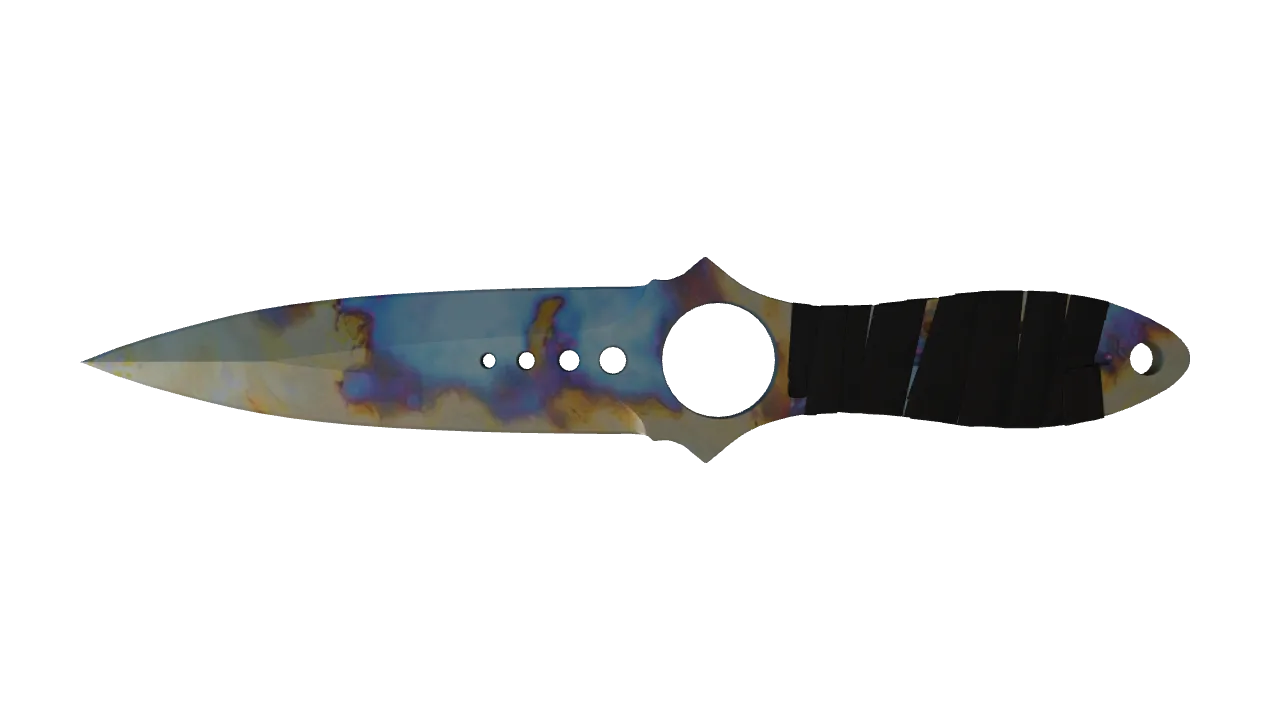 Skeleton Knife | Case Hardened seed #372, front