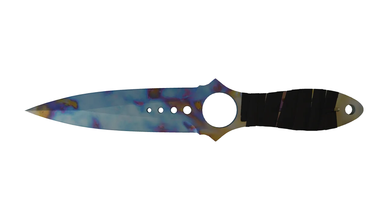 Skeleton Knife | Case Hardened seed #383, front