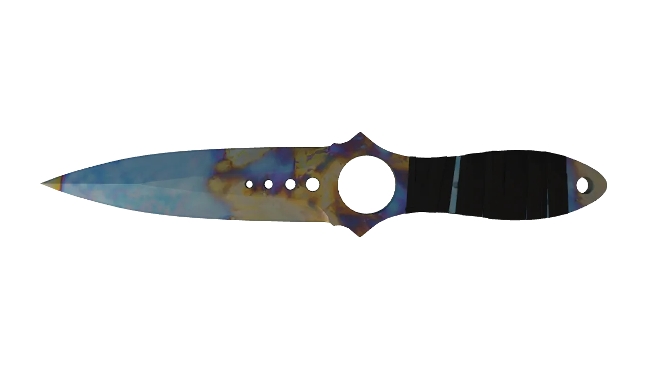Skeleton Knife | Case Hardened seed #387, back