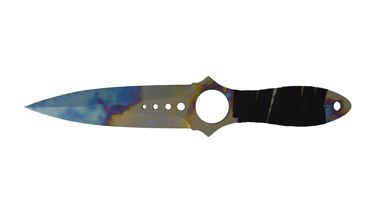 Skeleton Knife | Case Hardened seed #387, front