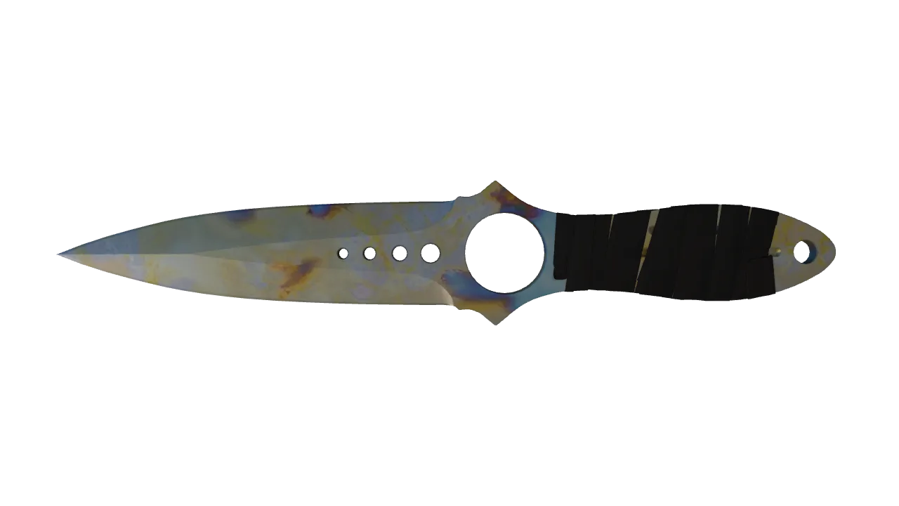 Skeleton Knife | Case Hardened seed #393, front