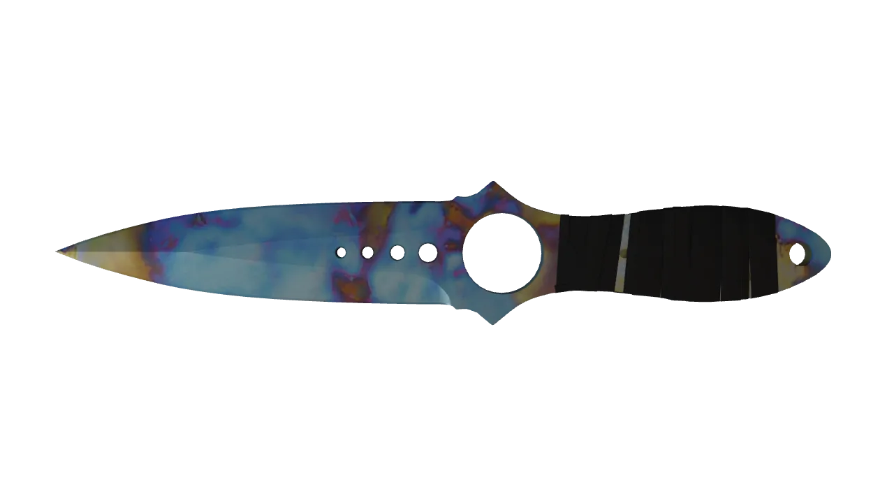 Skeleton Knife | Case Hardened seed #516, back