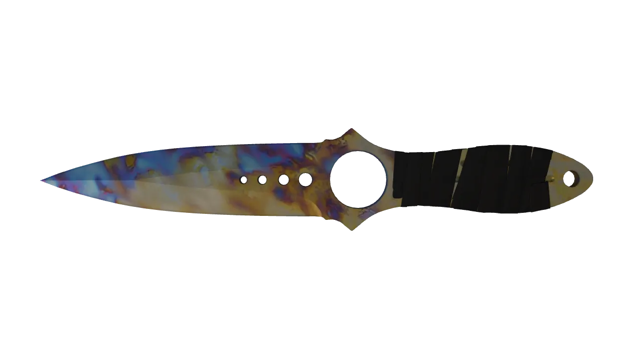 Skeleton Knife | Case Hardened seed #519, front
