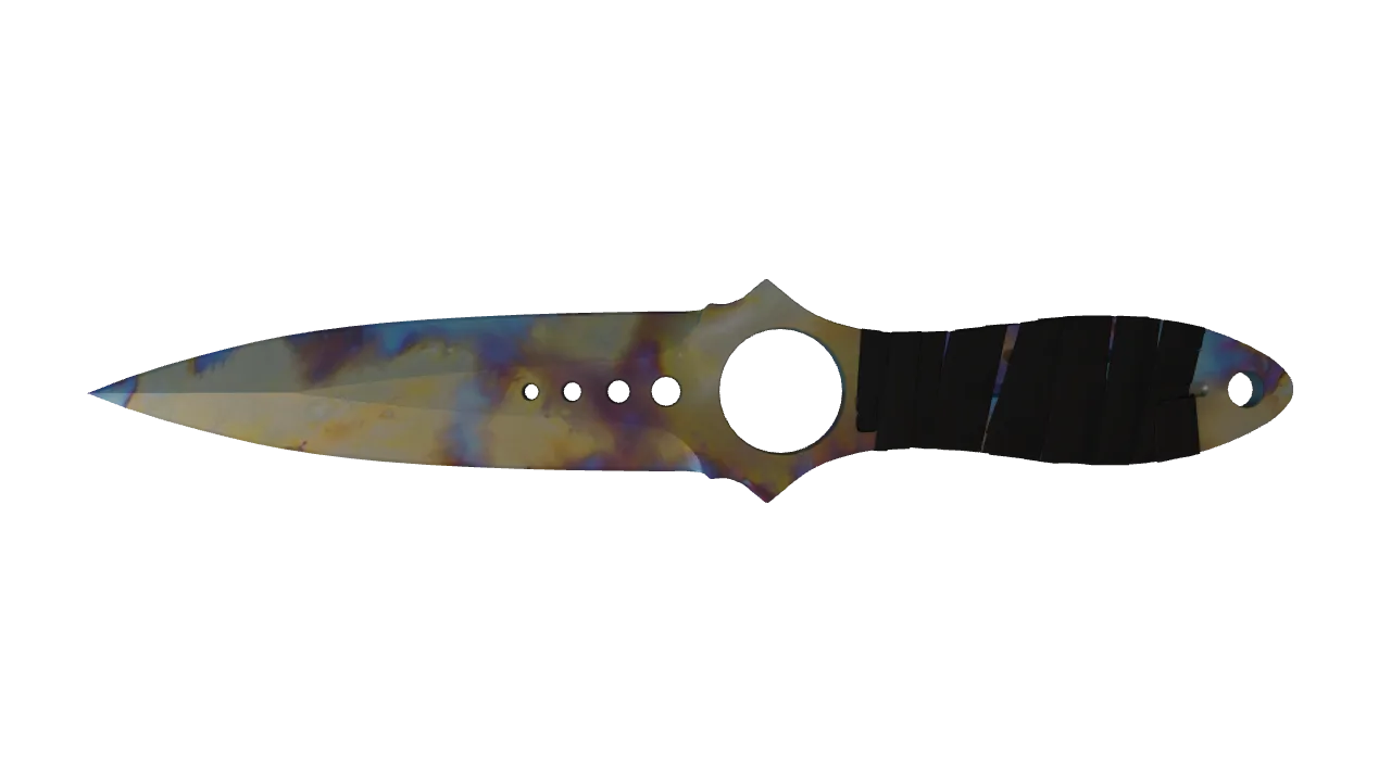 Skeleton Knife | Case Hardened seed #529, front