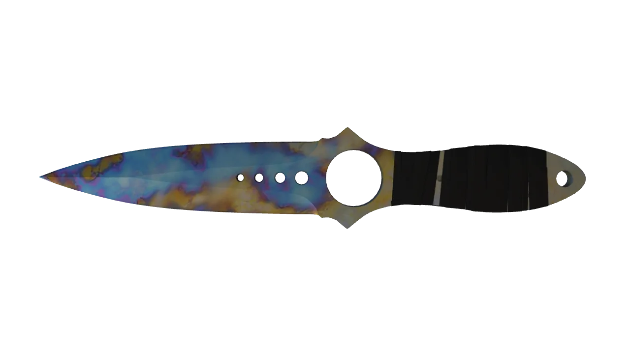 Skeleton Knife | Case Hardened seed #537, back