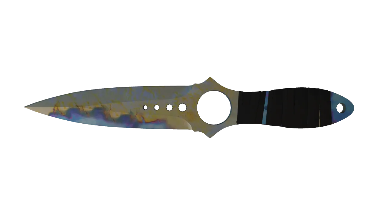 Skeleton Knife | Case Hardened seed #557, back