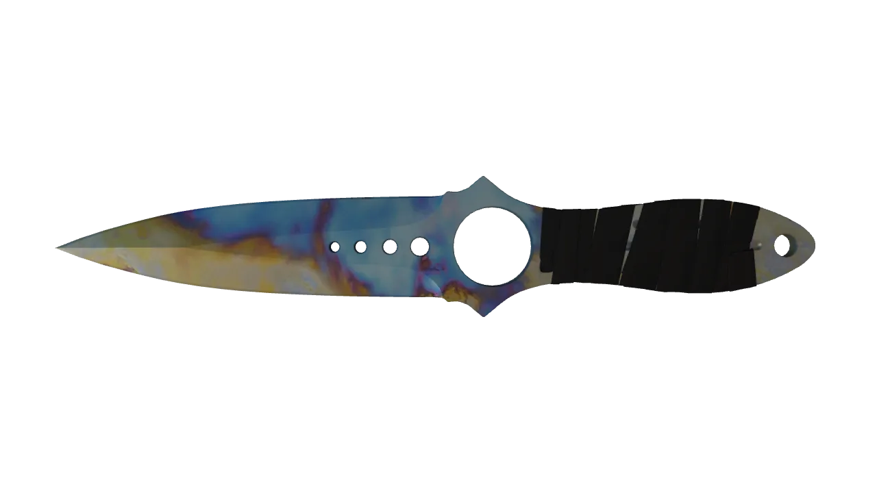 Skeleton Knife | Case Hardened seed #583, front