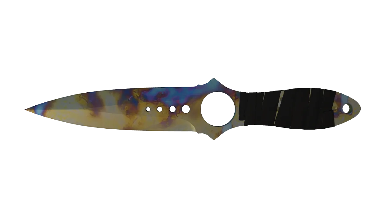 Skeleton Knife | Case Hardened seed #606, front