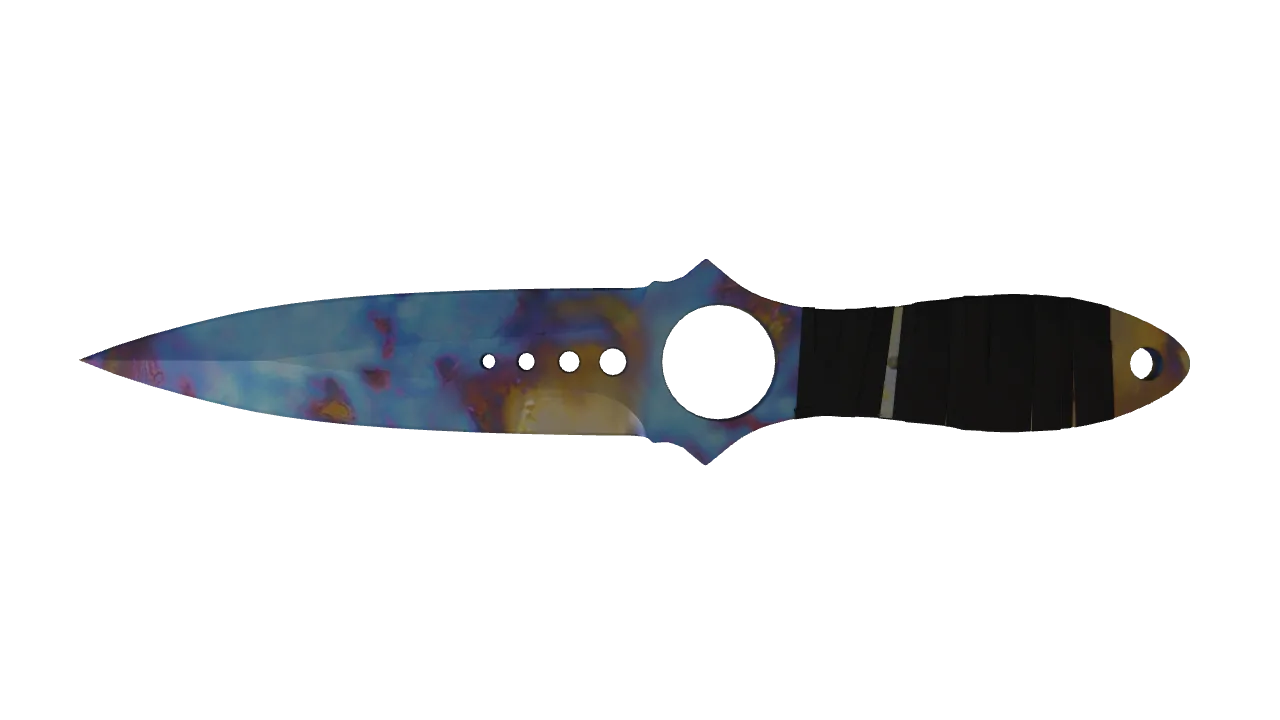 Skeleton Knife | Case Hardened seed #619, back