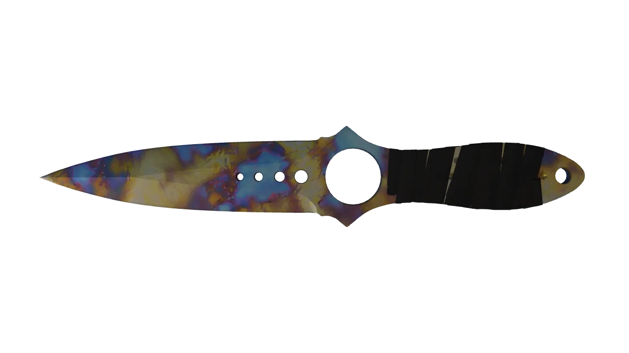 Skeleton Knife | Case Hardened seed #619, front