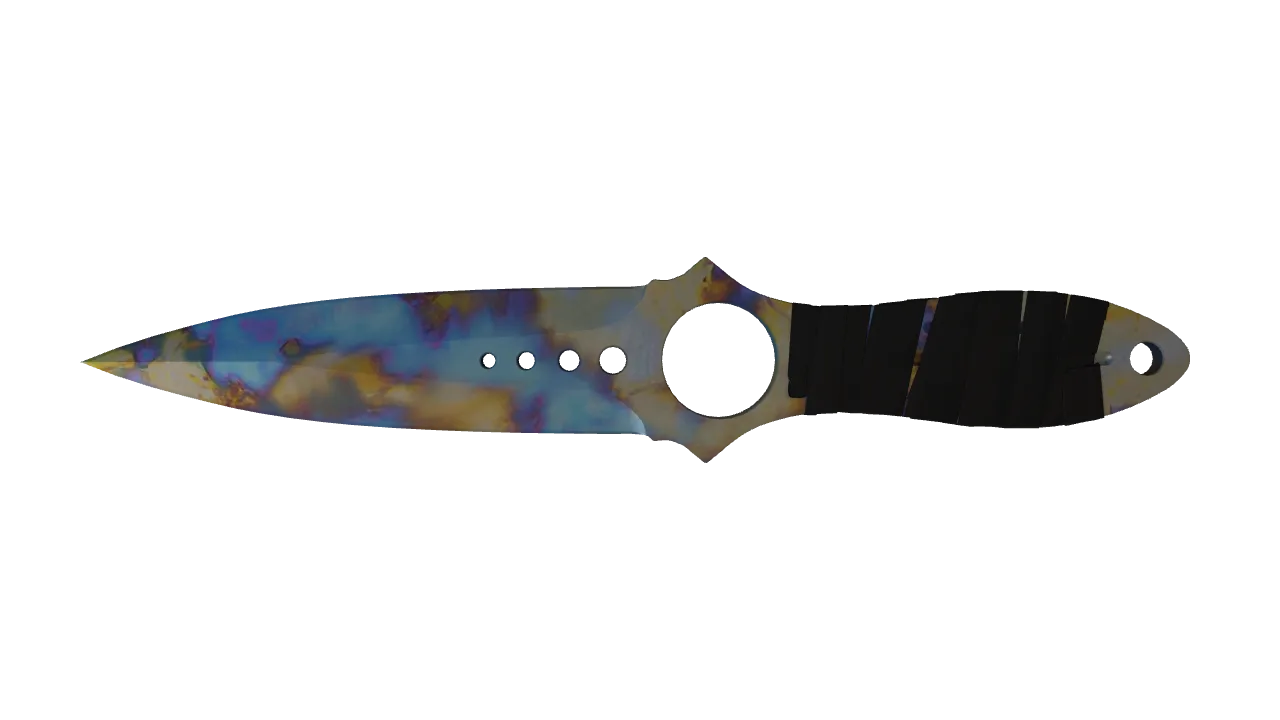Skeleton Knife | Case Hardened seed #624, front