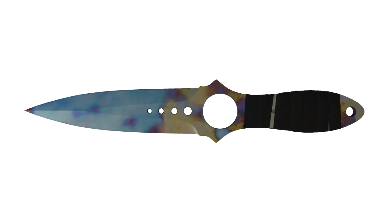 Skeleton Knife | Case Hardened seed #632, back