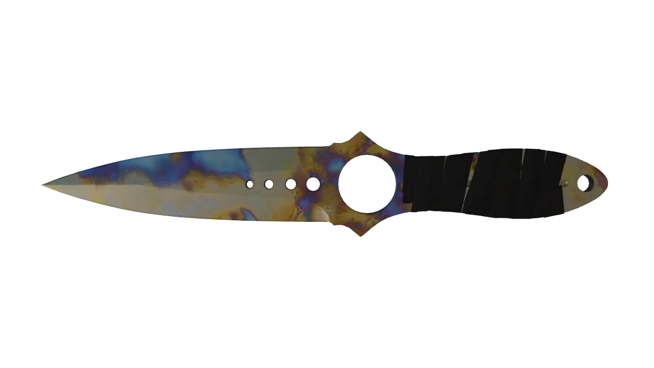 Skeleton Knife | Case Hardened seed #632, front