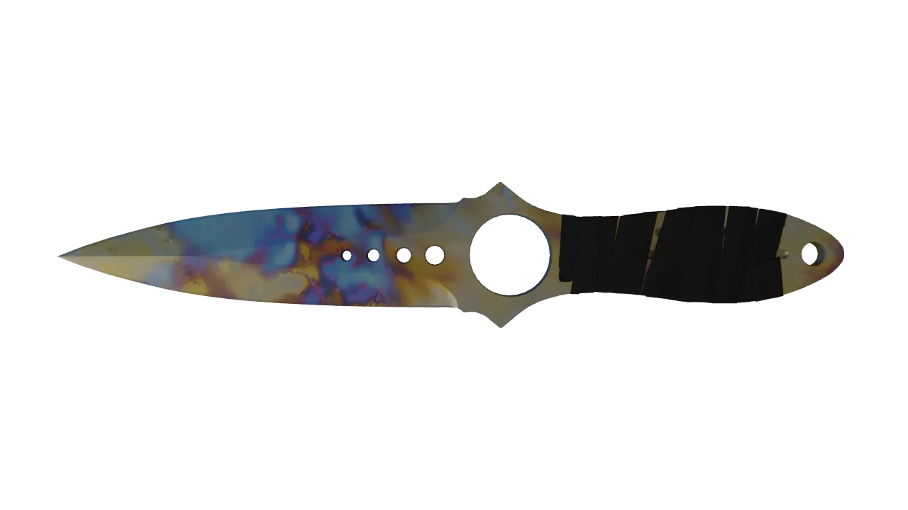 Skeleton Knife | Case Hardened seed #634, front