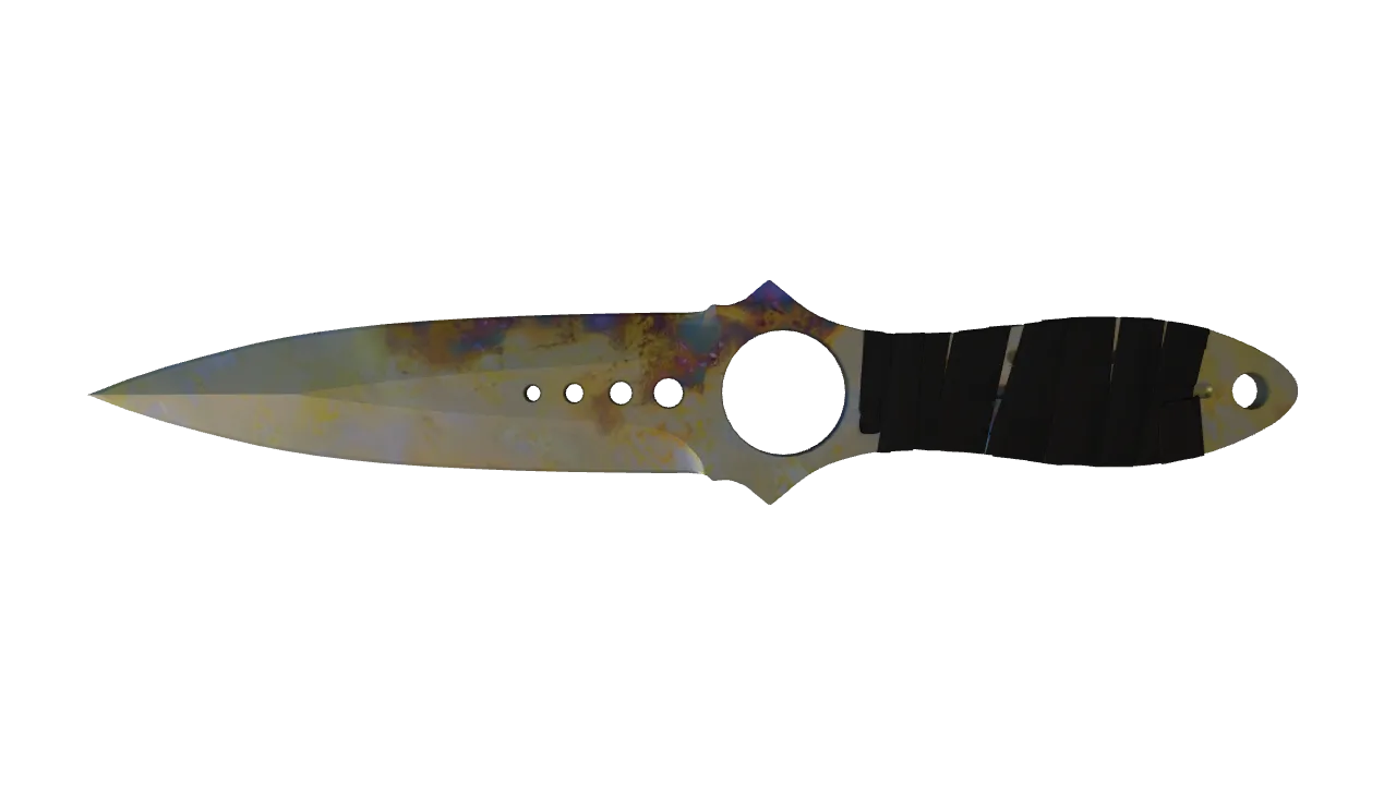 Skeleton Knife | Case Hardened seed #651, front