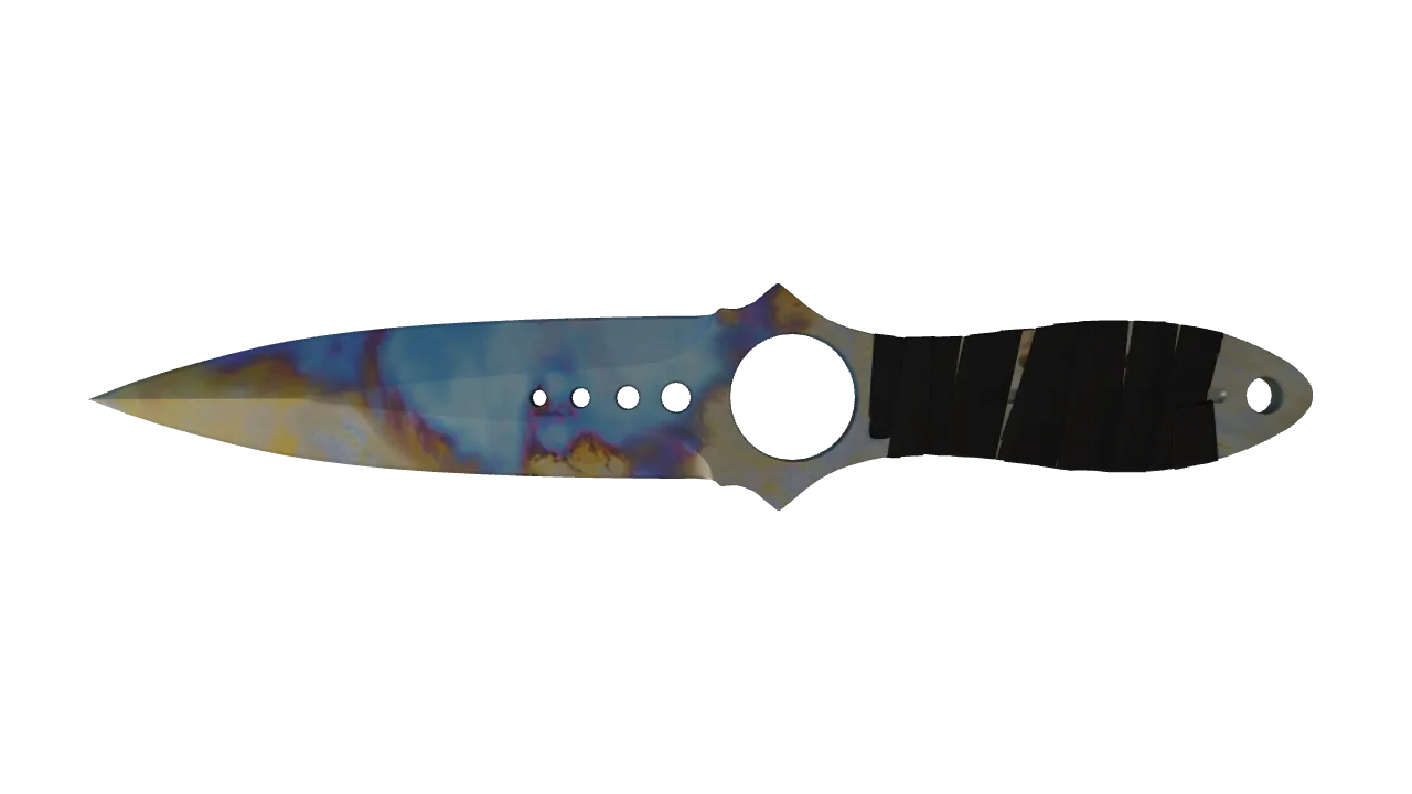 Skeleton Knife | Case Hardened seed #668, front