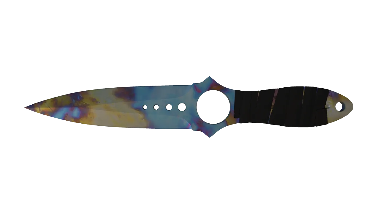 Skeleton Knife | Case Hardened seed #669, front