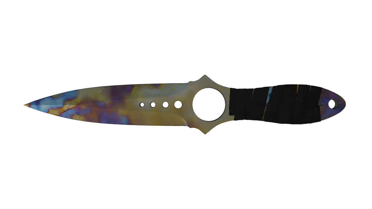 Skeleton Knife | Case Hardened seed #675, front
