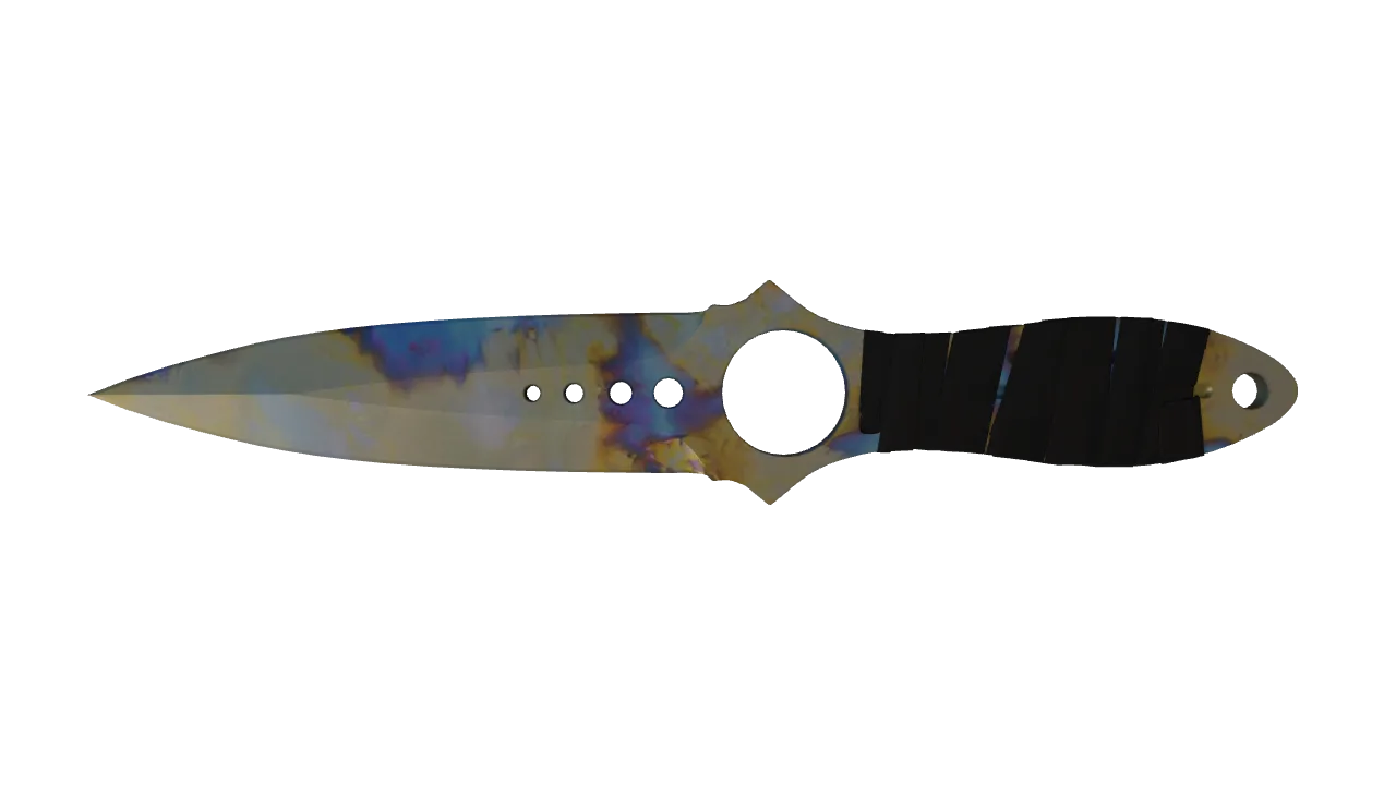 Skeleton Knife | Case Hardened seed #681, front