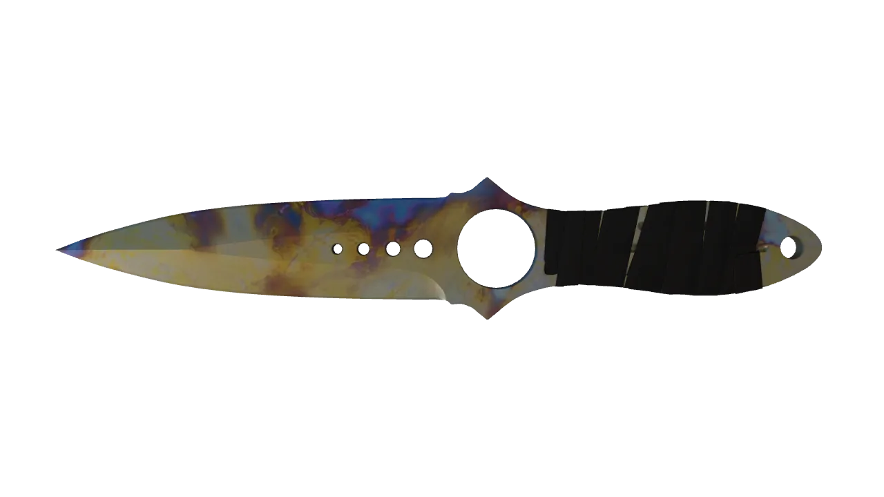 Skeleton Knife | Case Hardened seed #812, front