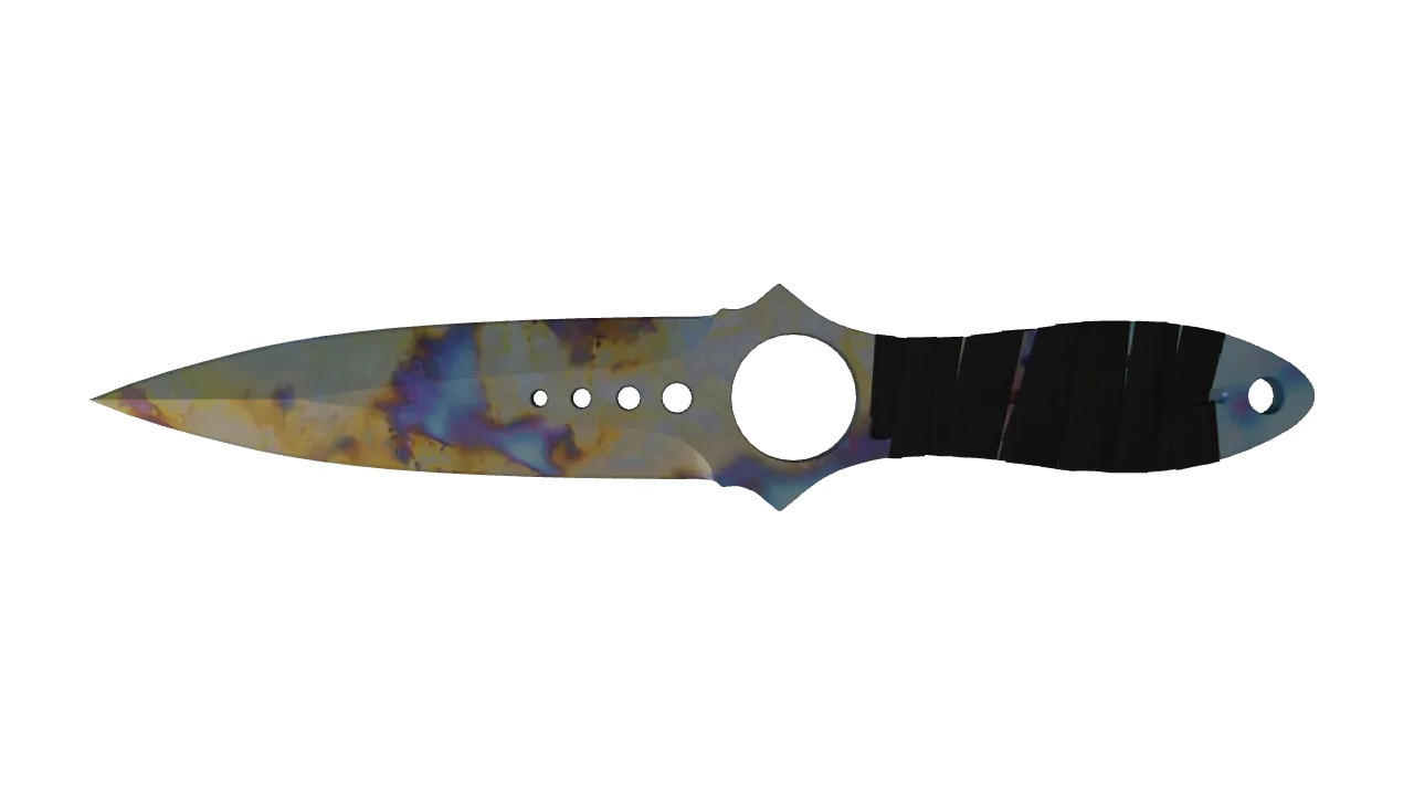 Skeleton Knife | Case Hardened seed #880, front