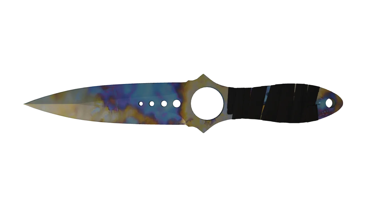 Skeleton Knife | Case Hardened seed #91, front
