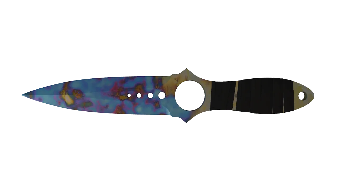 Skeleton Knife | Case Hardened seed #911, back