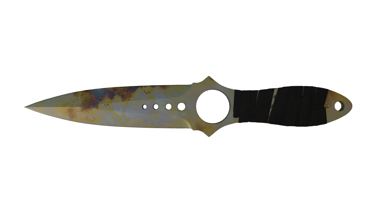 Skeleton Knife | Case Hardened seed #911, front