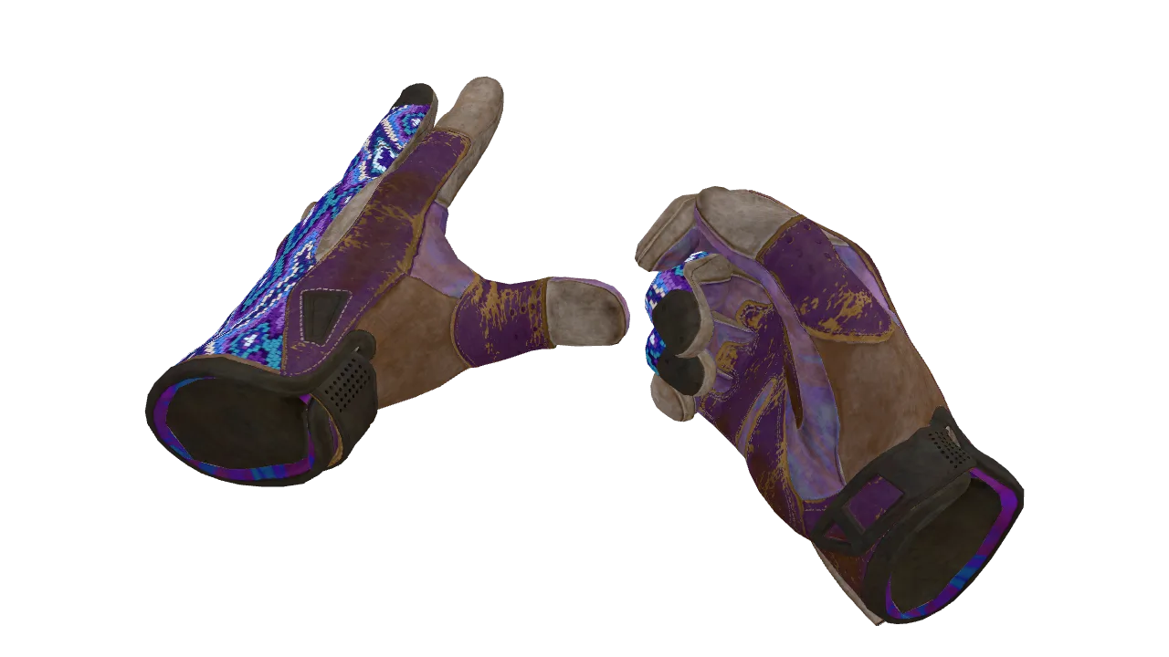 ★ Sport Gloves | Violet Beadwork (Battle-Scarred) — Dust II light, front