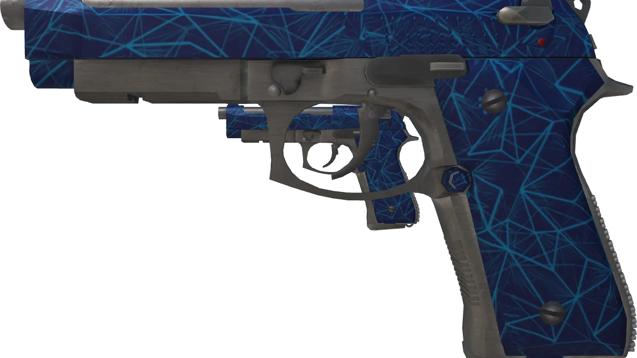 Dual Berettas | Cobalt Quartz (Factory New) — Dust II light, front
