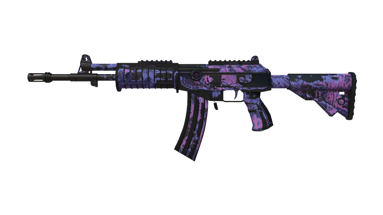 Souvenir Galil AR | Phoenix Blacklight (Battle-Scarred) — Dust II light, front
