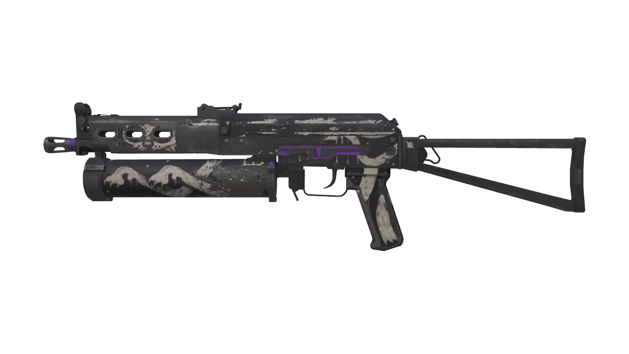 PP-Bizon | Space Cat (Battle-Scarred) — Dust II light, front