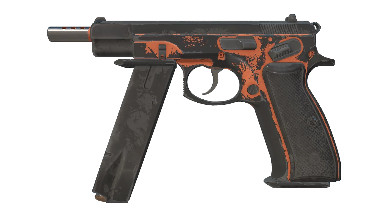 CZ75-Auto | Nitro (Battle-Scarred) — Dust II light, front