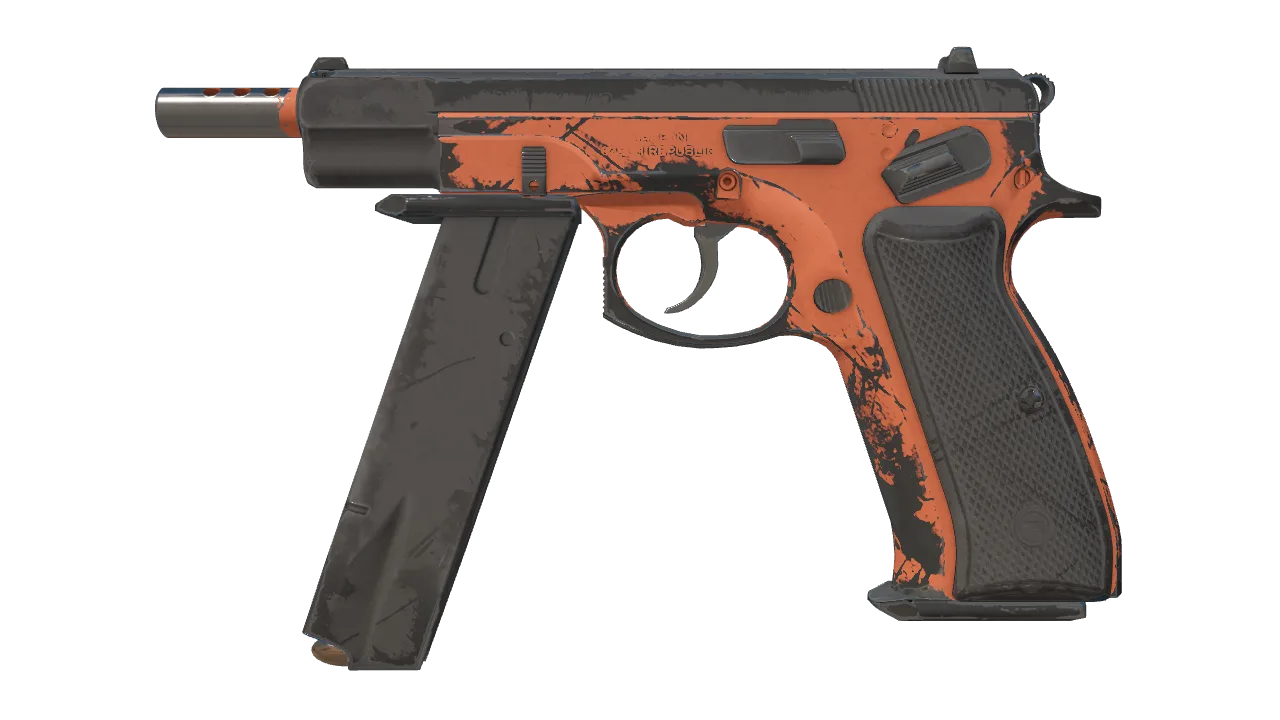 CZ75-Auto | Nitro (Well-Worn) — Dust II light, front