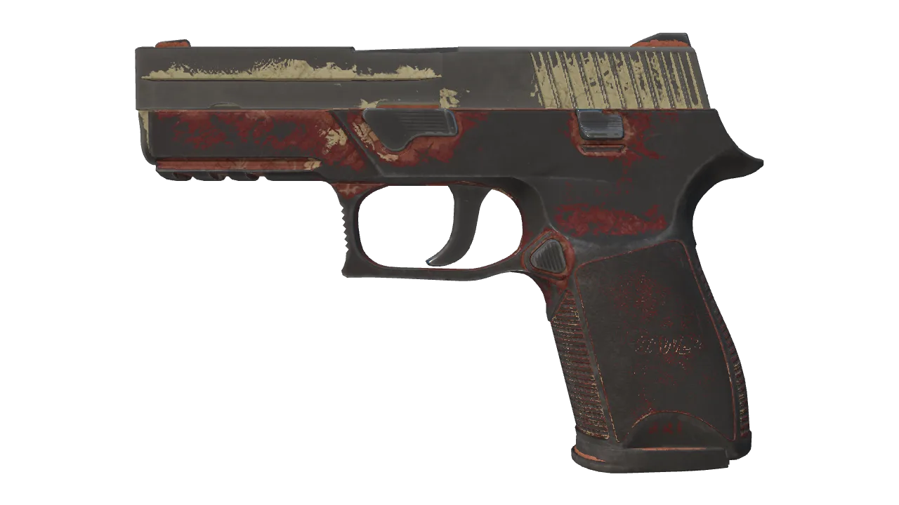 P250 | Red Tide (Battle-Scarred) — Dust II light, front