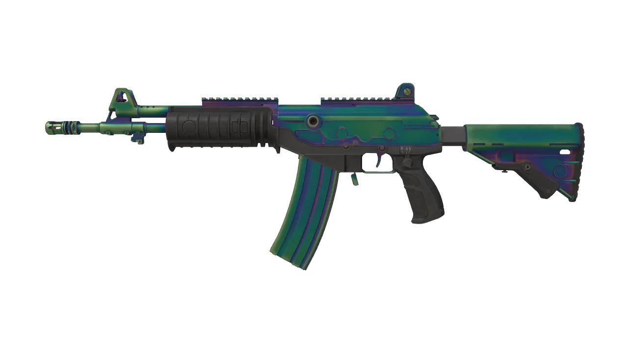 Galil AR | Rainbow Spoon (Well-Worn) — Dust II light, front