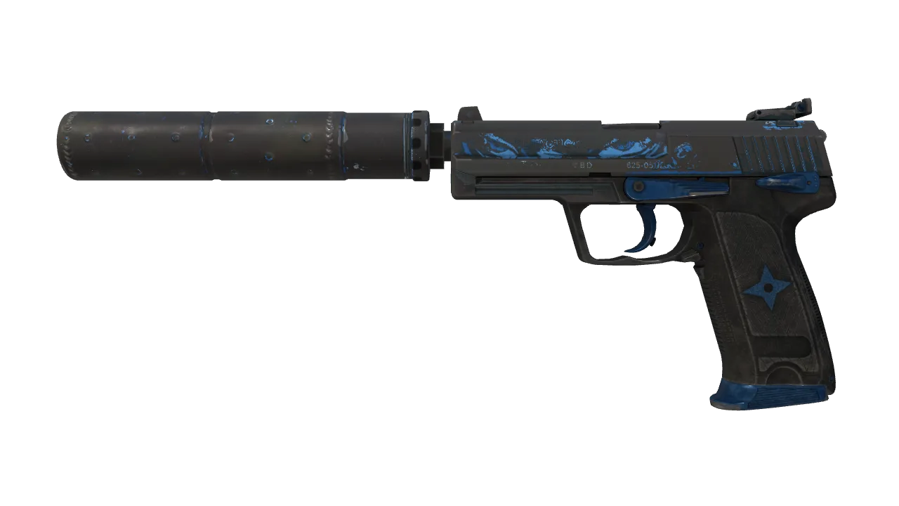 StatTrak™ USP-S | Silent Shot (Battle-Scarred) — Dust II light, front