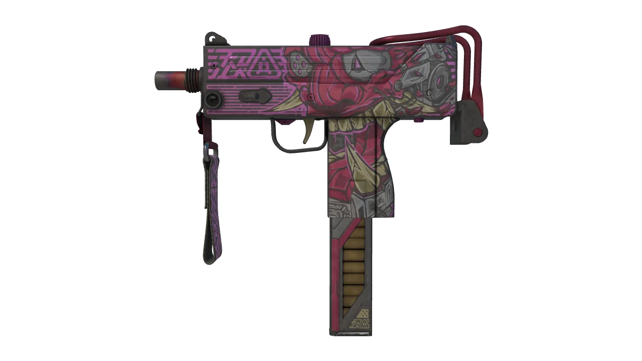 MAC-10 | Saibā Oni (Field-Tested) — Dust II light, front
