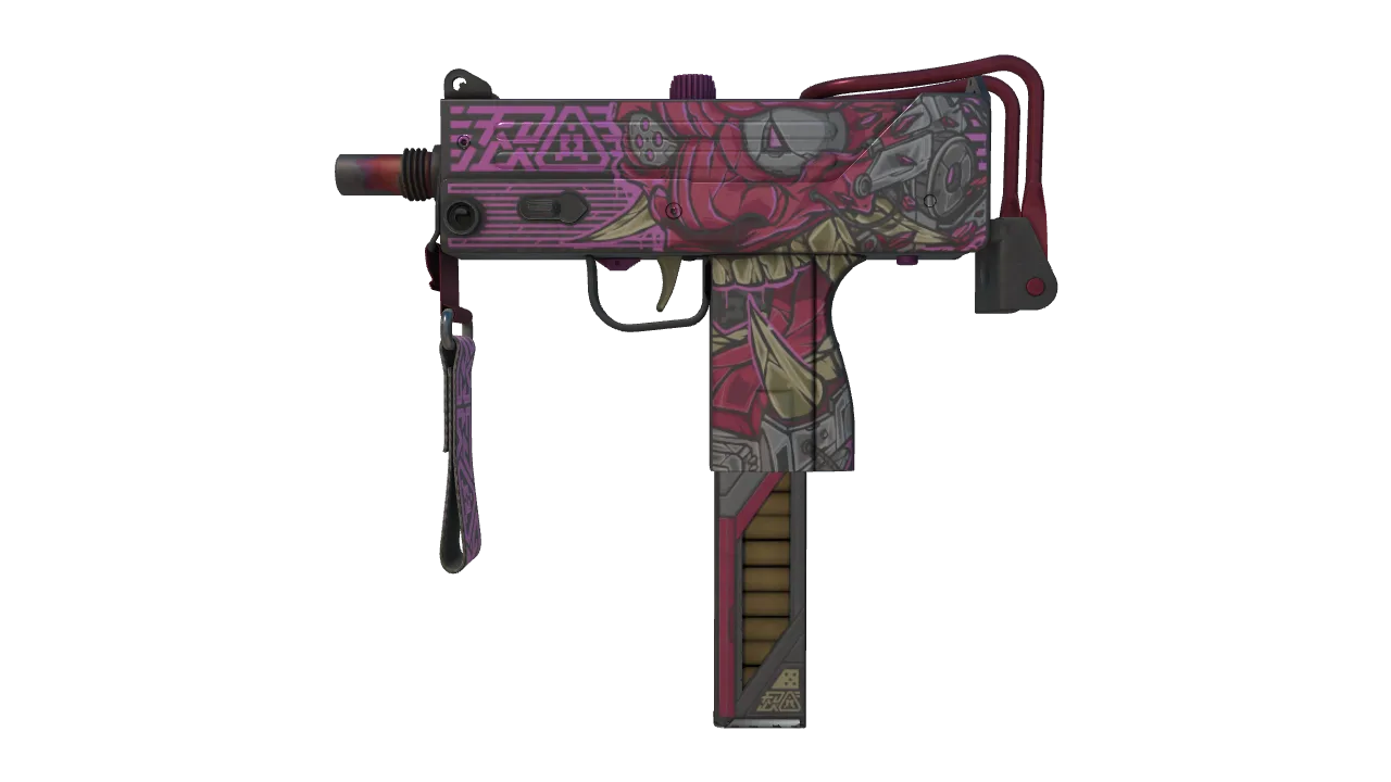 Souvenir MAC-10 | Saibā Oni (Minimal Wear) — Dust II light, front