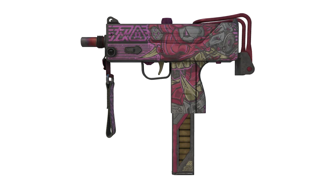 MAC-10 | Saibā Oni (Well-Worn) — Dust II light, front