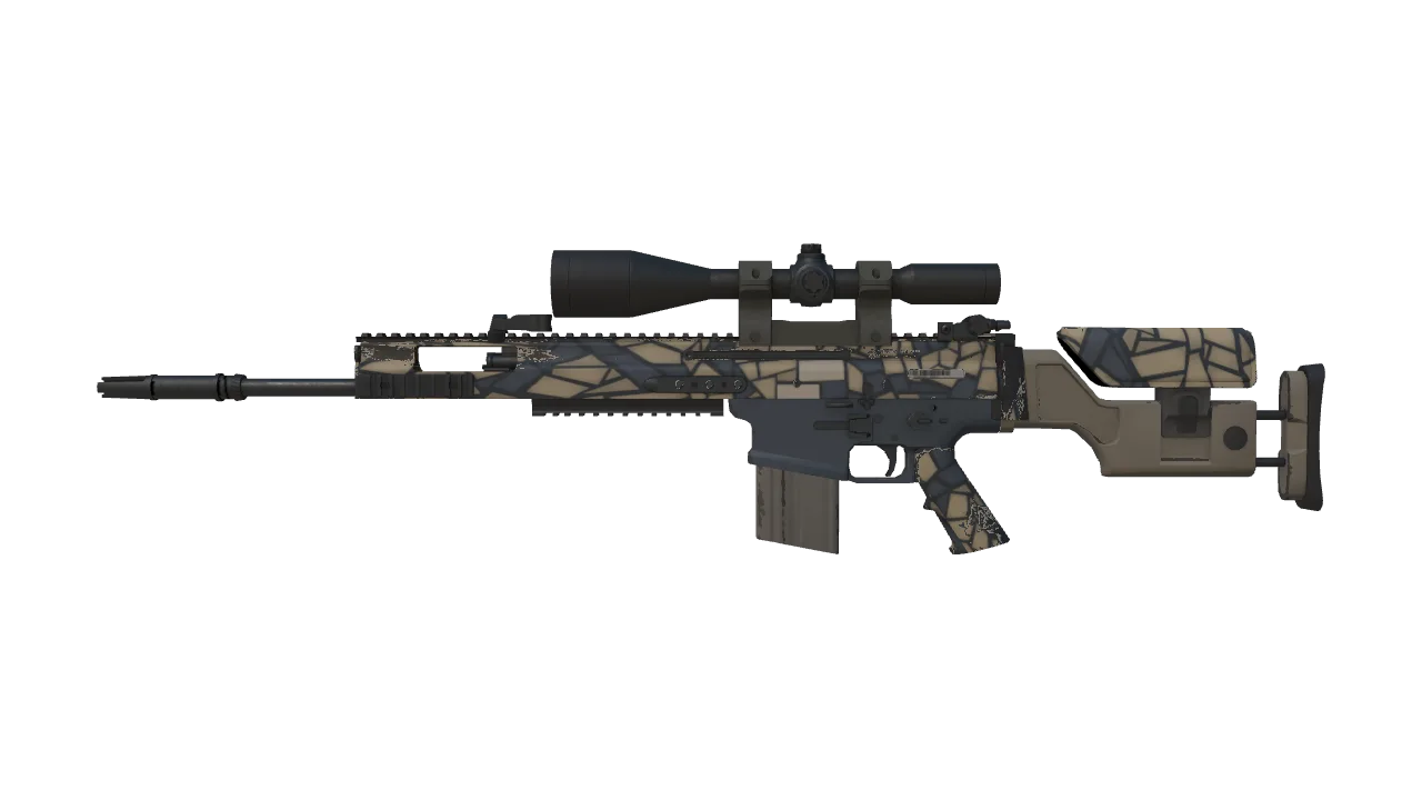 SCAR-20 | Stone Mosaico (Factory New) — Dust II light, front